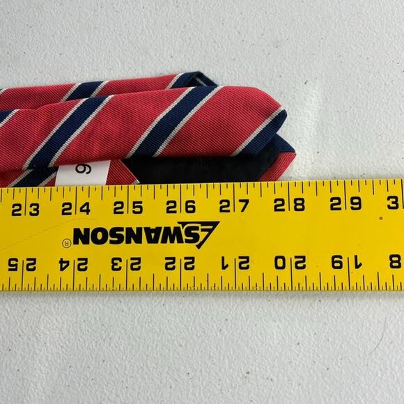 Brooks Brothers Makers Men's Necktie 56" Red/Navy Stripes 100% Silk - Picture 9 of 9